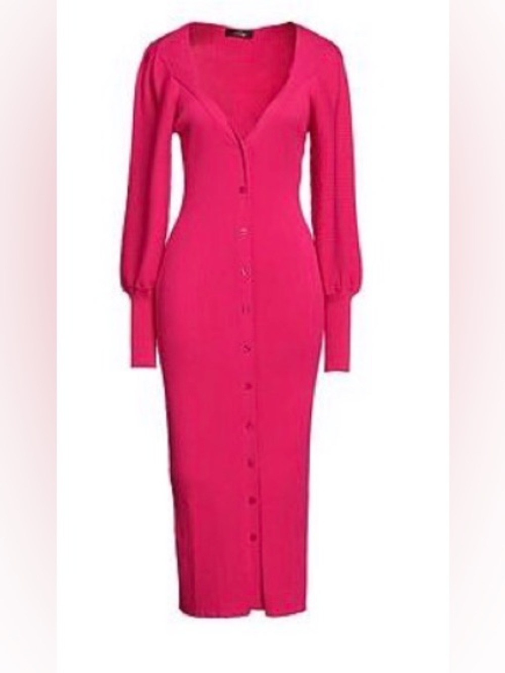 ACTITUDE by TWINSET. Fuchsia Button-Front Long Sleeve Knit Dress IT size L=8-10